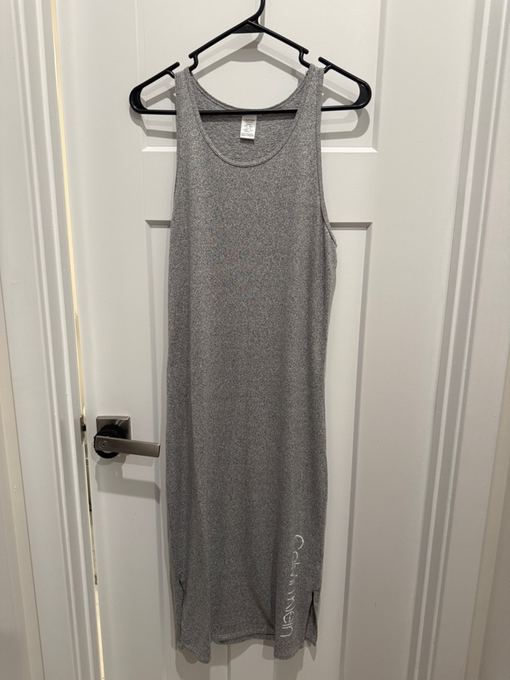 Calvin Klein Slip Sleeveless Gray Tank Dress